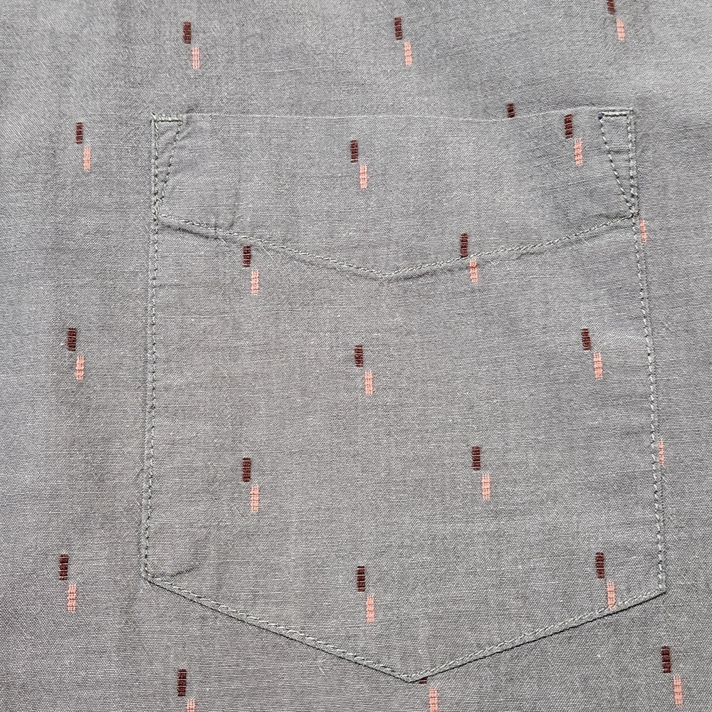 Prana Broderick Gray Button-Down Patterned Men's … - image 6